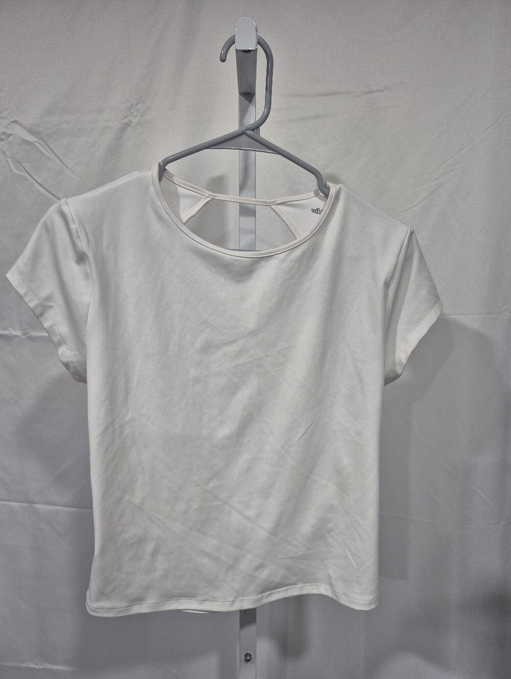 Wild Fable White Open Back Short Sleeve Top, Large